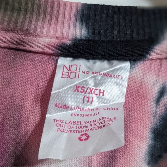 NWT Good Vibes Follow Your Heart Graphic Tie Dye Long Sleeve Tee, Size XS - Picture 3 of 5